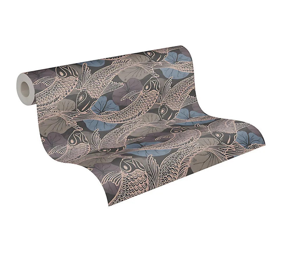 Profhome 378594-GU Papier peint asiatique lisse subtilement chatoyant 5,33 m2
