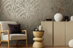 Profhome 399332-GU Papier peint à motifs graphiques légèrement texturé satiné 5,33 m2