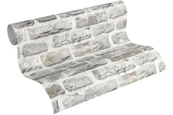 Profhome 361403-GU Papier peint aspect pierre carrelage lisse mat 5,33 m2