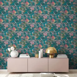 Profhome 381783-GU Papier peint floral lisse mat 5,33 m2