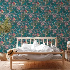 Profhome 381783-GU Papier peint floral lisse mat 5,33 m2