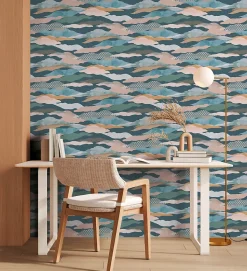 Profhome 396994-GU Papier peint à motifs graphiques légèrement texturé mat 5,33 m2