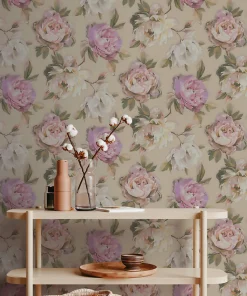 Profhome 396081-GU Papier peint floral légèrement texturé mat 5,33 m2