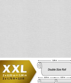 Profhome 590817-GU Papier peint aspect textile légèrement texturé mat 26,5 m2