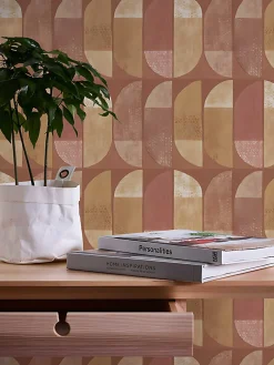 Profhome 375317-GU Papier peint à motifs graphiques légèrement texturé mat 5,33 m2