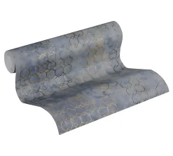 Profhome 374245-GU Papier peint à motifs graphiques légèrement texturé subtilement chatoyant 5,33 m2