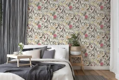 Profhome 372761-GU Papier peint floral lisse mat 5,33 m2