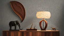 Profhome 399343-GU Papier peint à motifs graphiques légèrement texturé satiné 5,33 m2