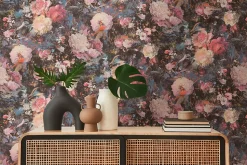Profhome 388211-GU Papier peint floral légèrement texturé satiné 5,33 m2