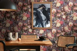 Profhome 388211-GU Papier peint floral légèrement texturé satiné 5,33 m2