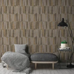 Profhome 387433-GU Papier peint aspect bois légèrement texturé satiné 5,33 m2