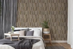 Profhome 387433-GU Papier peint aspect bois légèrement texturé satiné 5,33 m2