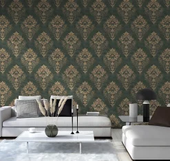 Profhome 379011-GU Papier peint baroque légèrement texturé mat 5,33 m2