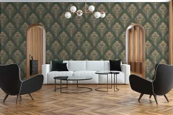 Profhome 379011-GU Papier peint baroque légèrement texturé mat 5,33 m2