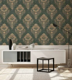 Profhome 379011-GU Papier peint baroque légèrement texturé mat 5,33 m2