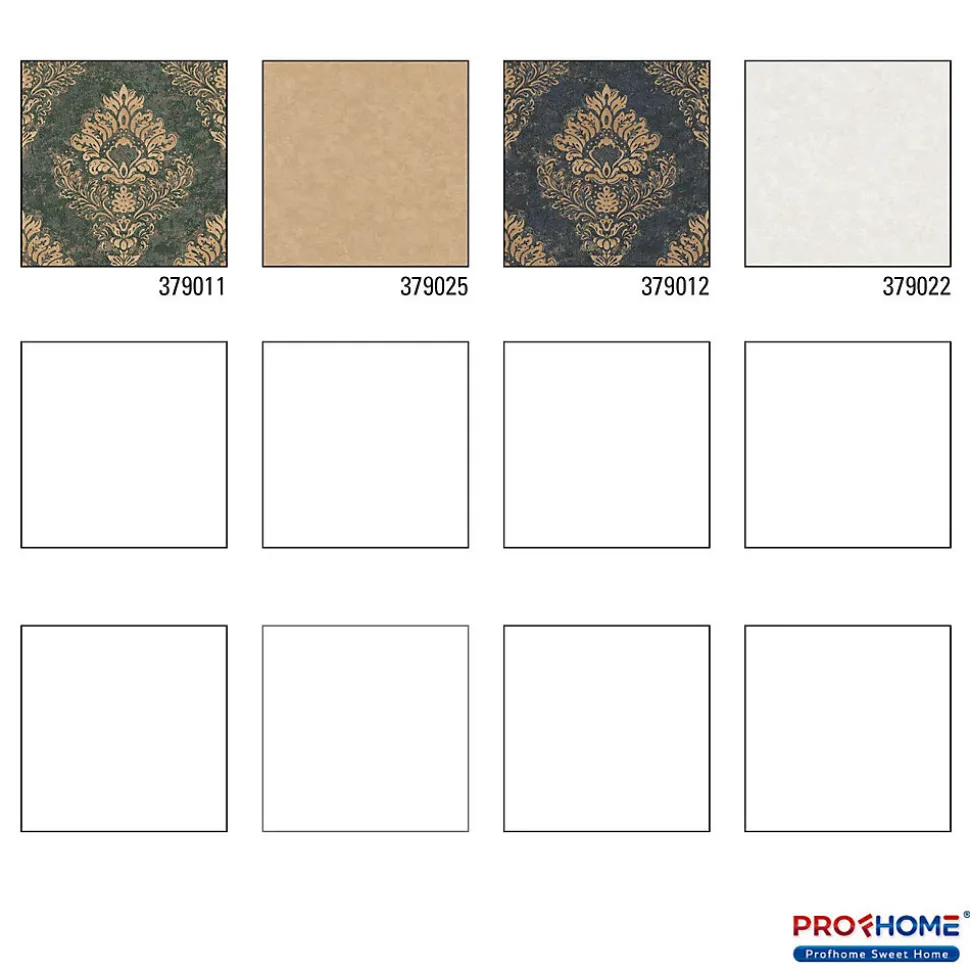 Profhome 379011-GU Papier peint baroque légèrement texturé mat 5,33 m2