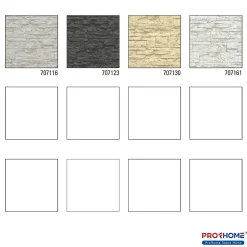 Profhome 707116-GU Papier peint aspect pierre carrelage légèrement texturé mat 5,33 m2