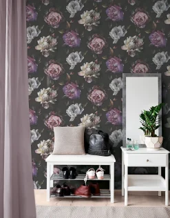 Profhome 396091-GU Papier peint floral légèrement texturé mat 5,33 m2