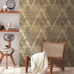 Profhome 388245-GU Papier peint 3D légèrement texturé et des accents métalliques 5,33 m2