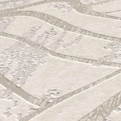 Profhome 395072-GU Papier peint à motifs graphiques texturé brillant 5,33 m2