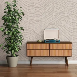 Profhome 395072-GU Papier peint à motifs graphiques texturé brillant 5,33 m2
