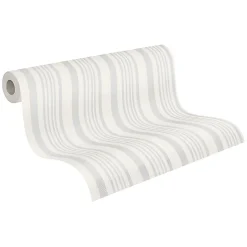 Profhome 581310-GU Papier peint à rayures légèrement texturé mat 26,5 m2