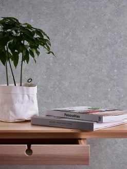Profhome 396565-GU Papier peint à motifs graphiques texturé et des accents métalliques 5,33 m2
