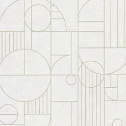 Profhome 386992-GU Papier peint à motifs graphiques légèrement texturé brillant 5,33 m2