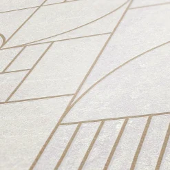 Profhome 386992-GU Papier peint à motifs graphiques légèrement texturé brillant 5,33 m2