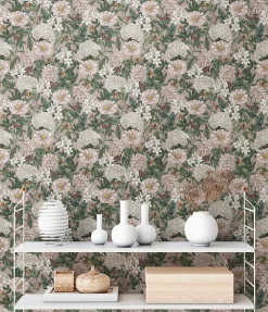 Profhome 394262-GU Papier peint floral légèrement texturé mat 5,33 m2