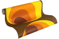 Profhome 701312-GU Papier peint rétro lisse mat 5,33 m2