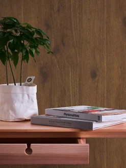 Profhome 300431-GU Papier peint aspect bois lisse mat 5,33 m2