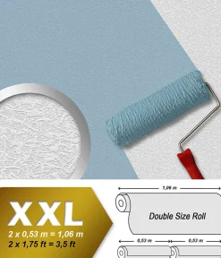 Profhome 643018-GU Papier peint aspect crépi légèrement texturé mat 26,5 m2