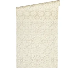 Profhome 370493-GU Papier peint baroque lisse subtilement chatoyant 7,035 m2