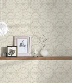 Profhome 370493-GU Papier peint baroque lisse subtilement chatoyant 7,035 m2