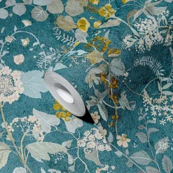 Profhome 388253-GU Papier peint floral texturé mat 5,33 m2