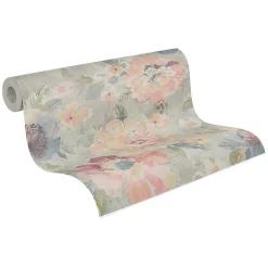 Profhome 396072-GU Papier peint floral légèrement texturé mat 5,33 m2