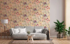 Profhome 396072-GU Papier peint floral légèrement texturé mat 5,33 m2