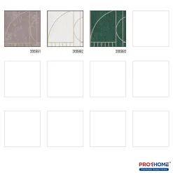 Profhome 386991-GU Papier peint à motifs graphiques légèrement texturé brillant 5,33 m2
