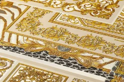Profhome 370484-GU Papier peint baroque légèrement texturé subtilement chatoyant 7,035 m2