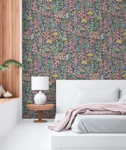 Profhome 396064-GU Papier peint floral lisse mat 5,33 m2