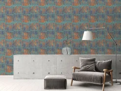 Profhome 361181-GU Papier peint rétro lisse mat 5,33 m2