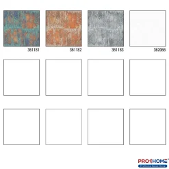 Profhome 361181-GU Papier peint rétro lisse mat 5,33 m2