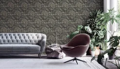 Profhome 387074-GU Papier peint baroque légèrement texturé satiné 5,33 m2