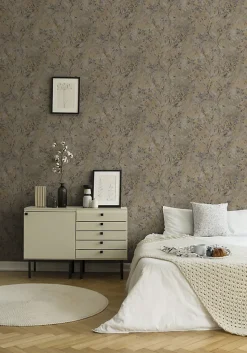 Profhome 396501-GU Papier peint style country légèrement texturé et des accents métalliques 5,33 m2