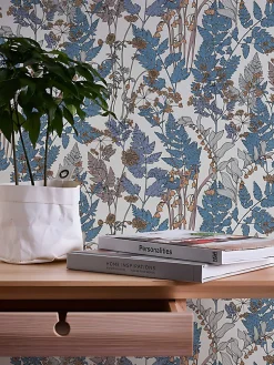 Profhome 377517-GU Papier peint floral lisse mat 5,33 m2