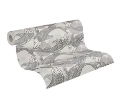 Profhome 378591-GU Papier peint asiatique lisse subtilement chatoyant 5,33 m2