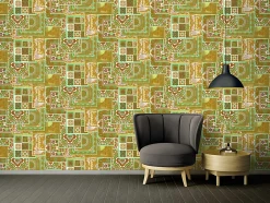 Profhome 370482-GU Papier peint baroque légèrement texturé subtilement chatoyant 7,035 m2