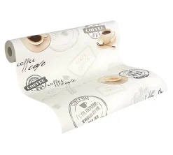 Profhome 943081-GU Papier peint pour cuisine et bain légèrement texturé mat 5,33 m2