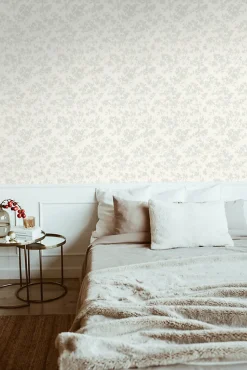Profhome 395482-GU Papier peint floral texturé brillant 5,33 m2